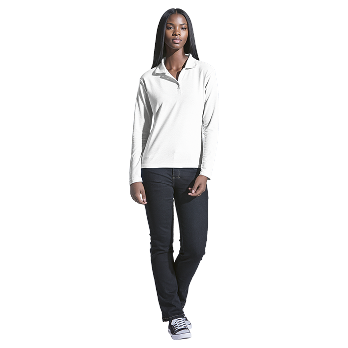 175g Pique Knit Long Sleeve Golfer Ladies