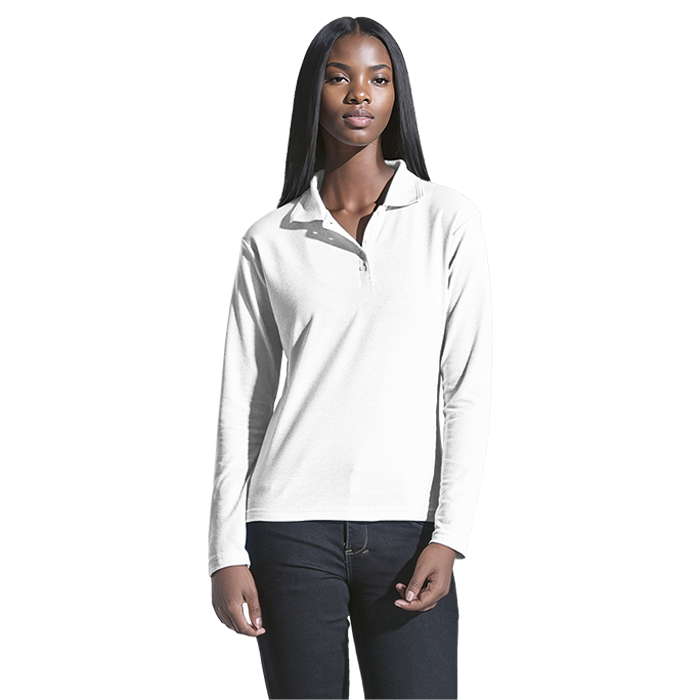 175g Pique Knit Long Sleeve Golfer Ladies