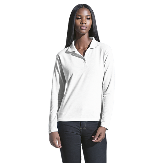175g Pique Knit Long Sleeve Golfer Ladies