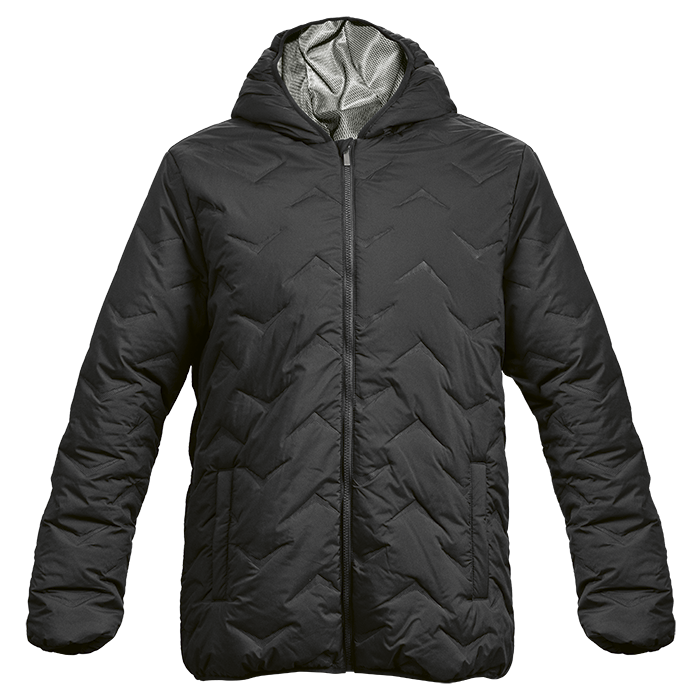 Mock-Quilt Hooded Puffer Mens