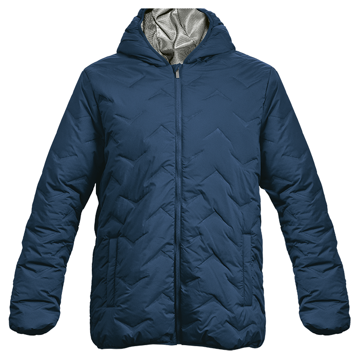 Mock-Quilt Hooded Puffer Mens