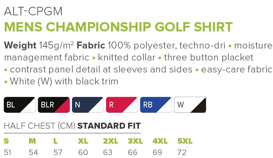 Mens Championship Golf Shirt (Amrod)