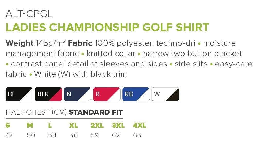 Ladies Championship Golf Shirt (Amrod)