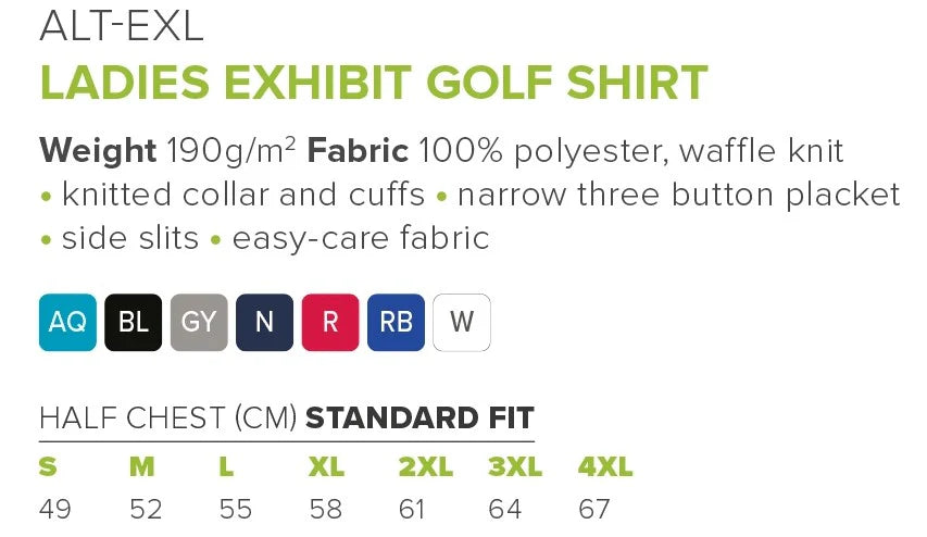 Ladies Exhibit Golf Shirt (Amrod)