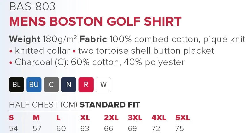 Mens Boston Golf Shirt (Amrod)