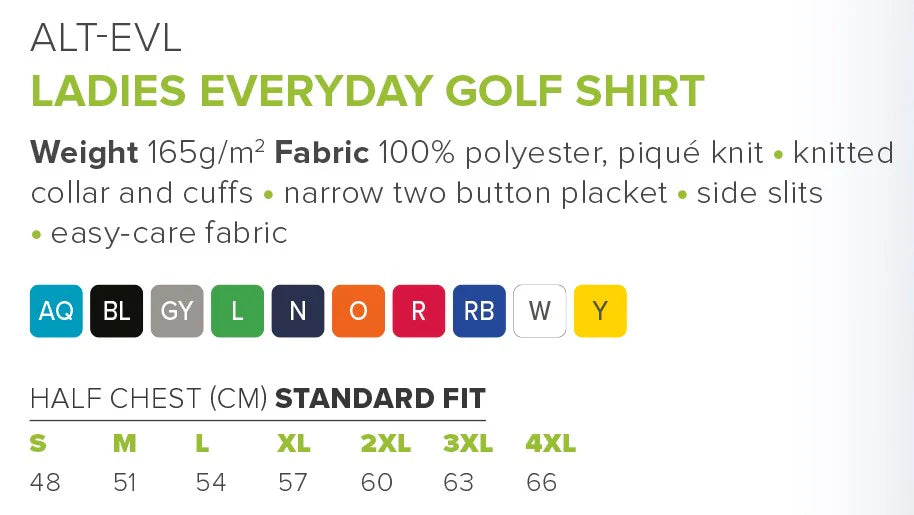 Ladies Everyday Golf Shirt (AMROD)