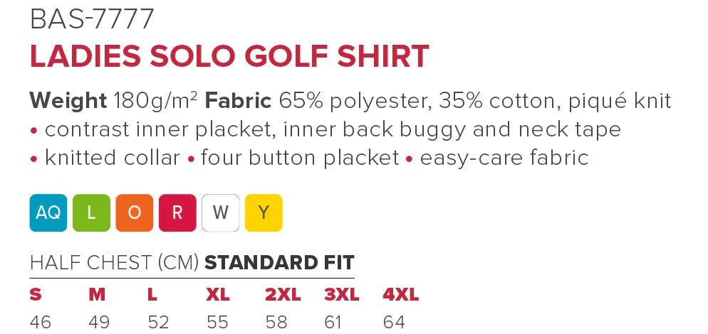 Ladies Solo Golf Shirt (Amrod)