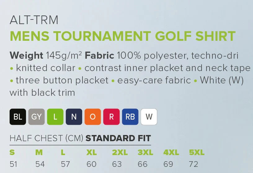 Mens Tournament Golf Shirt (AMROD)