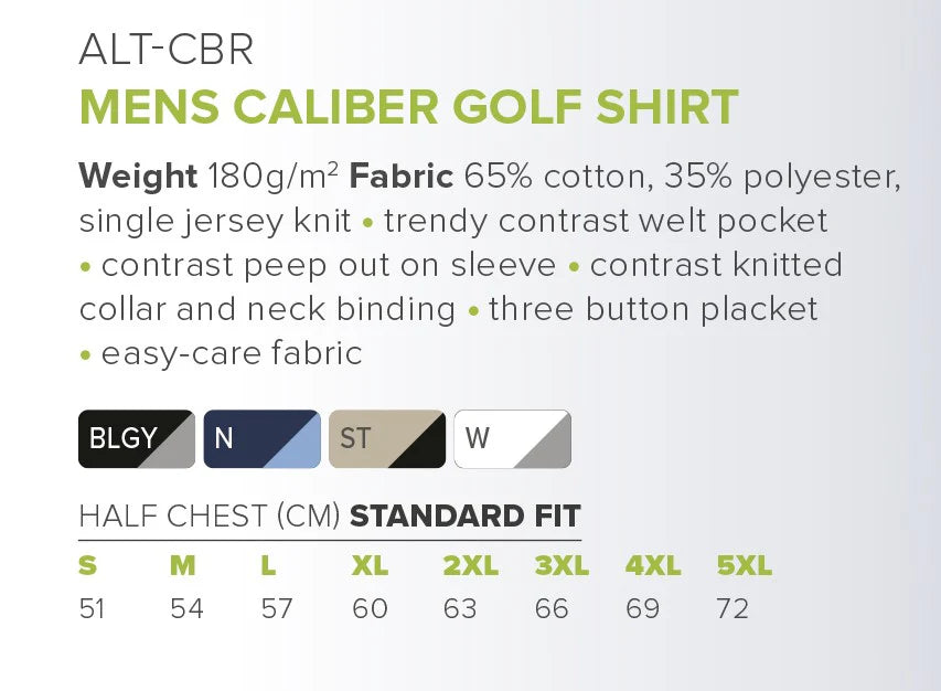 Mens Caliber Golf Shirt (Amrod)