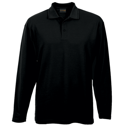 175g Pique Knit Long Sleeve Golfer Mens