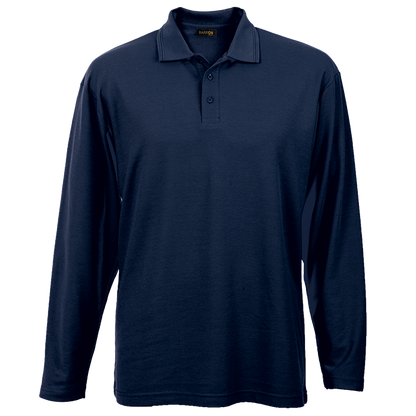 175g Pique Knit Long Sleeve Golfer Mens