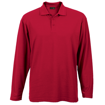 175g Pique Knit Long Sleeve Golfer Mens