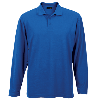 175g Pique Knit Long Sleeve Golfer Mens