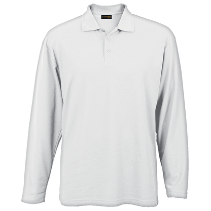 175g Pique Knit Long Sleeve Golfer Mens