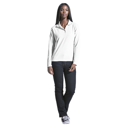175g Pique Knit Long Sleeve Golfer Ladies