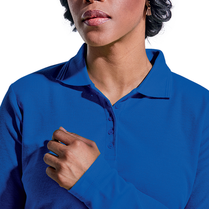175g Pique Knit Long Sleeve Golfer Ladies