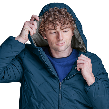 Mock-Quilt Hooded Puffer Mens