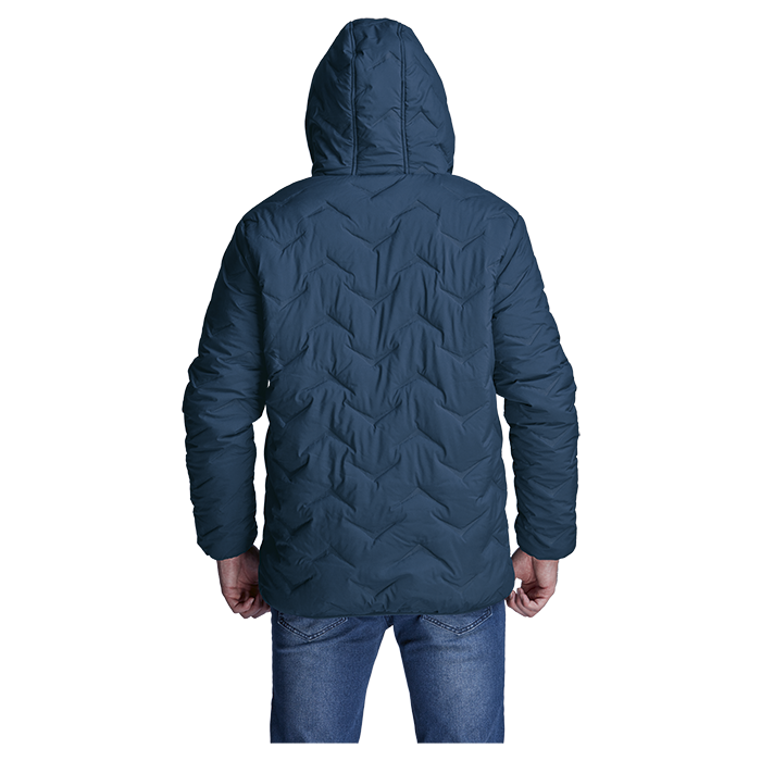Mock-Quilt Hooded Puffer Mens