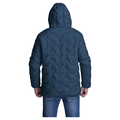 Mock-Quilt Hooded Puffer Mens